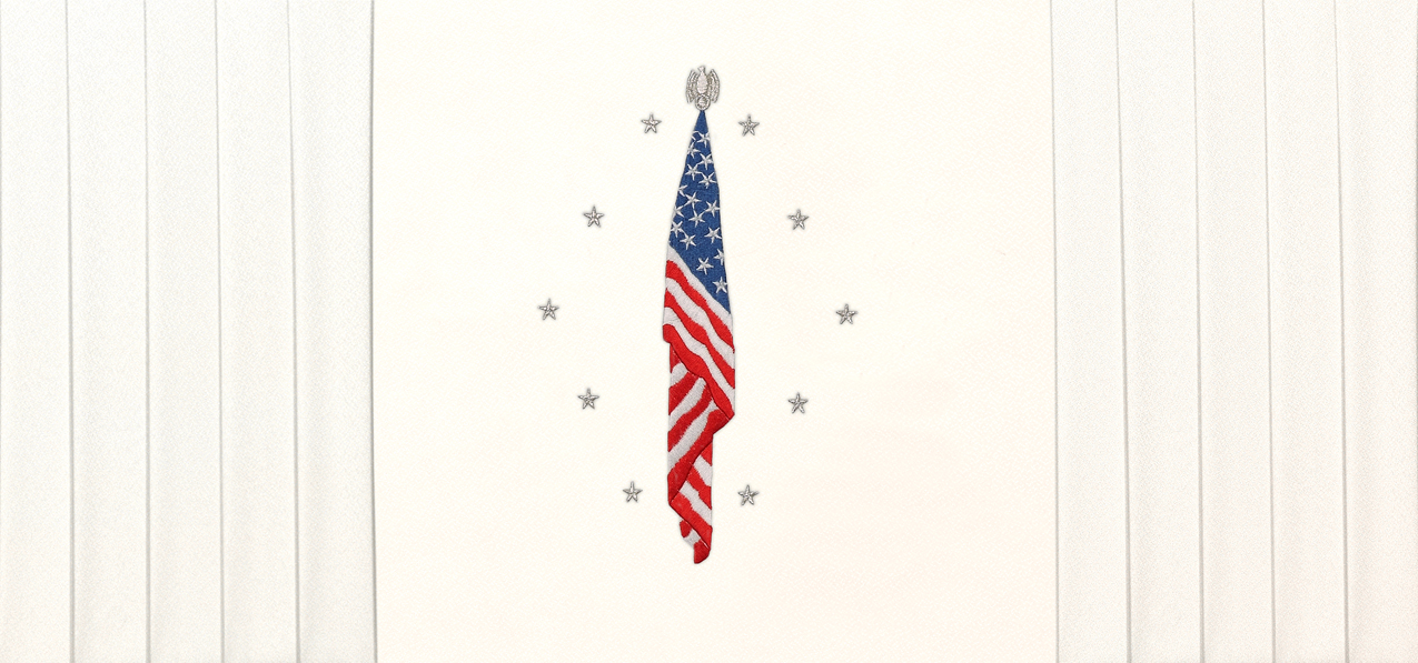 P 551 Cu RT Flag At Rest Curtains Rosetan Faux